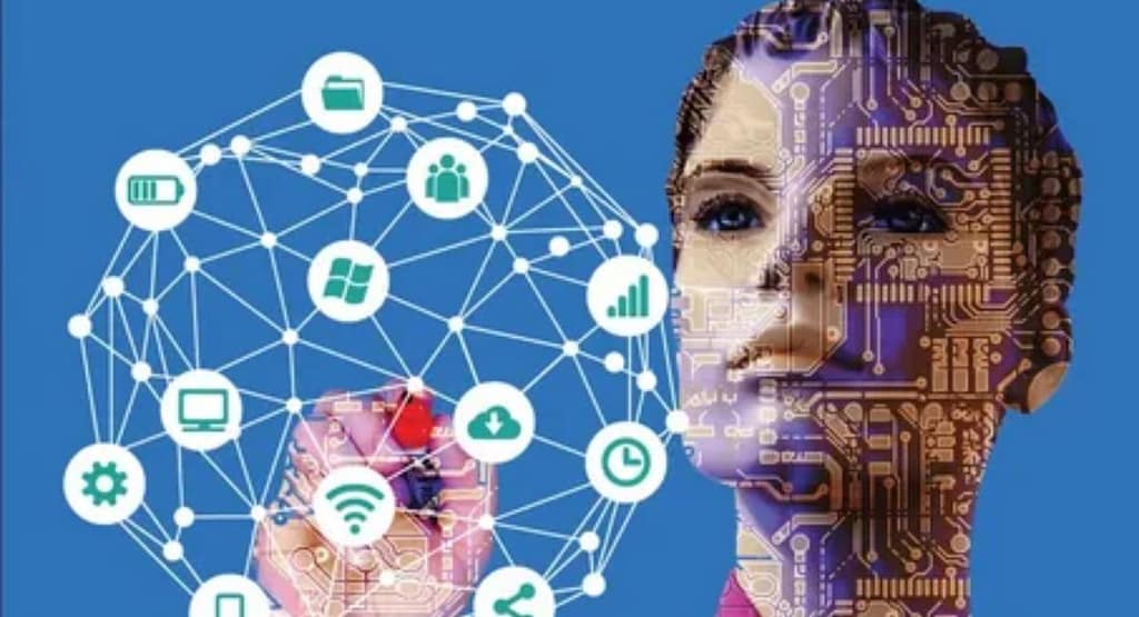 "AI-Powered Sports Models to Predict Tournament Outcomes, depicting a humanoid robot using advanced technology and data analytics represented by floating cryptocurrency coins, symbolizing the integration of AI in forecasting sports and e-sports results."