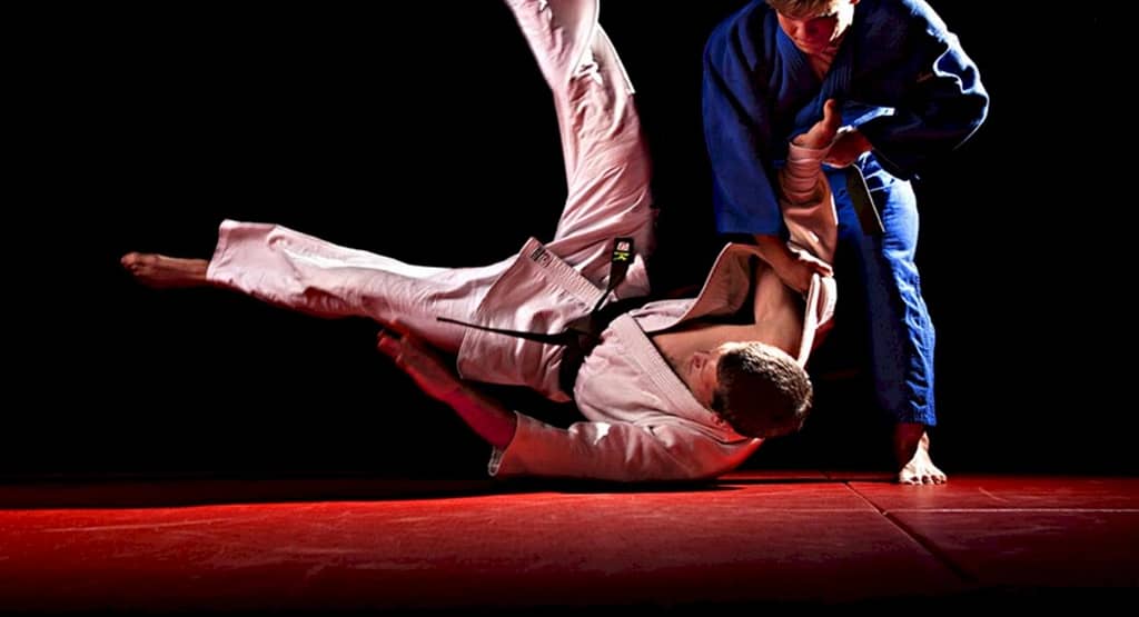 Keanu Reeves executing a Brazilian Jiu-Jitsu armbar in John Wick, a prime example featured in Movies About Brazilian Jiu-Jitsu: The Gentle Art on Screen