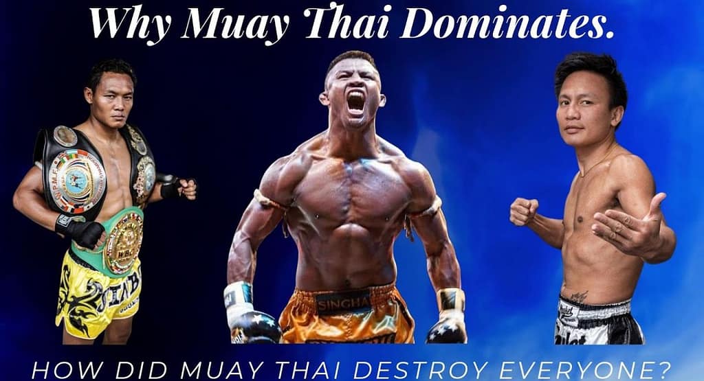 "Muay Thai practitioners wearing colored Pra Jiad armbands—white, yellow, green, blue, red, and black—symbolizing progression in Western-adapted ranking systems, standing in a gym setting."