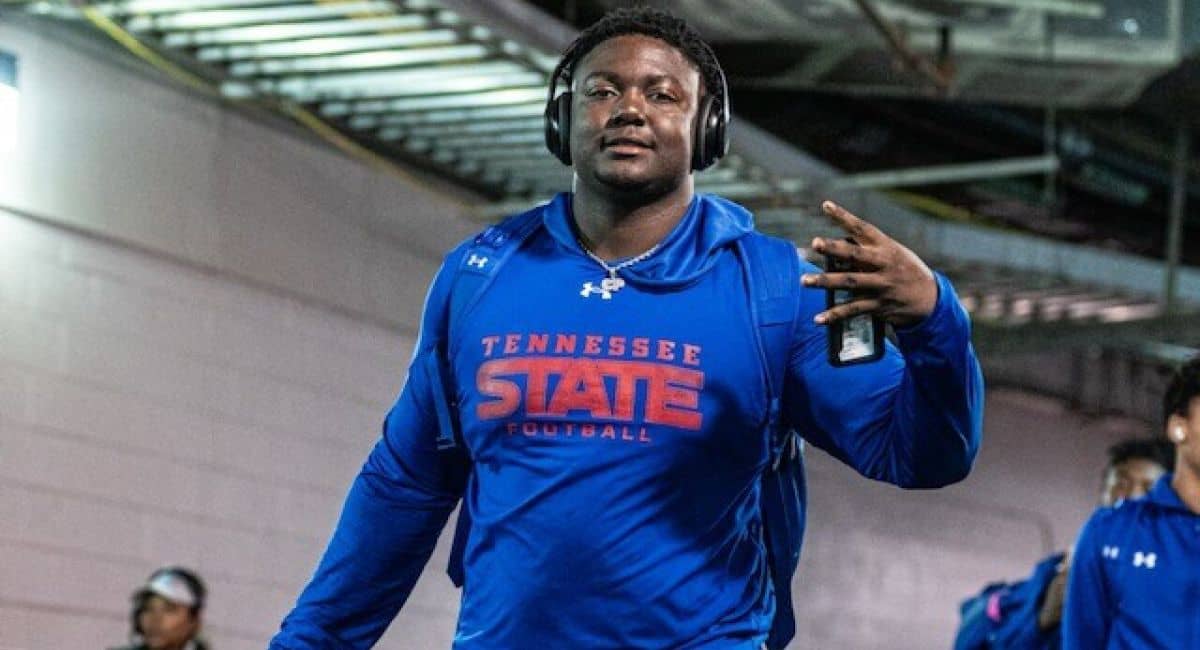 TSU Football Player Killed A young man in a football uniform, representing Tennessee State University, stands proudly on the field, embodying the spirit and dedication of a student-athlete.